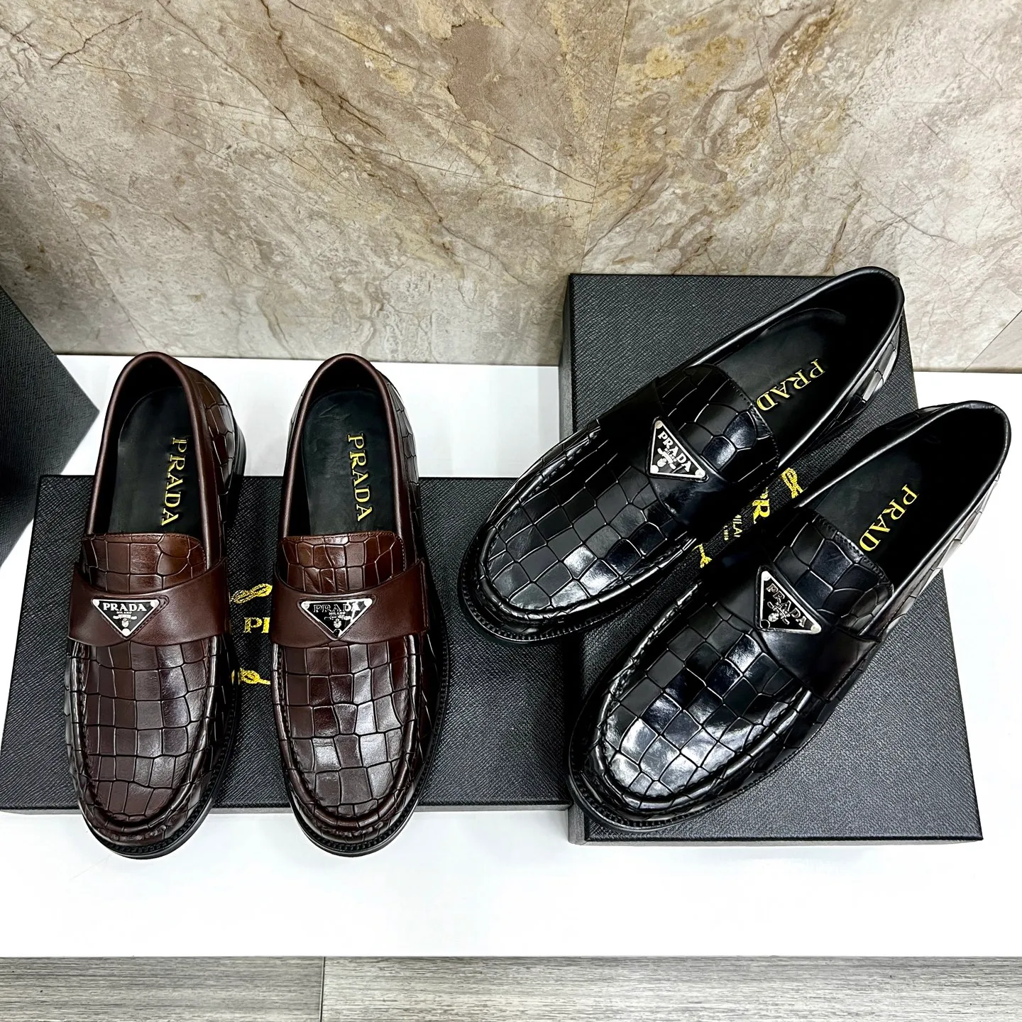 PRADA~ Size: 38-44 (customized 45/46 P: 💰880 P's original official website new high-end men's leather shoes, top-quality original replicas, made of imported open edge beads/calf leather, calf leather breathable lining, original leather outsole!
